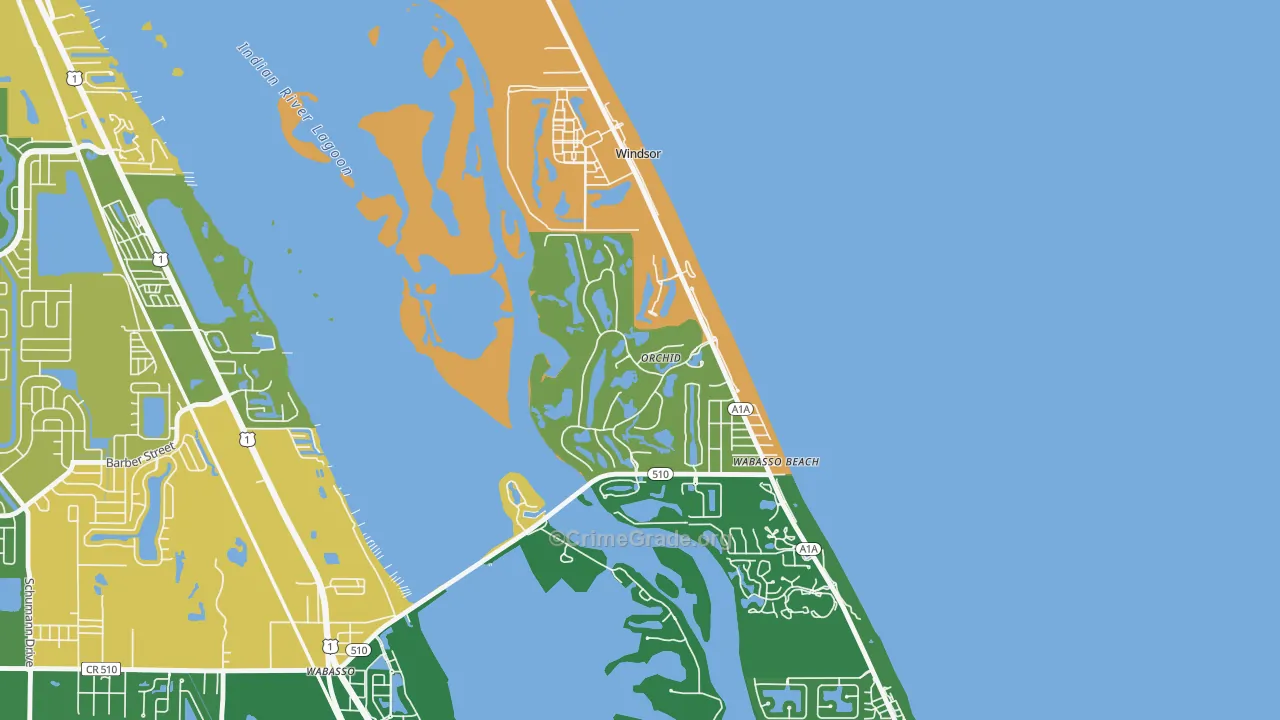 Orchid, FL Map of Theft Rates