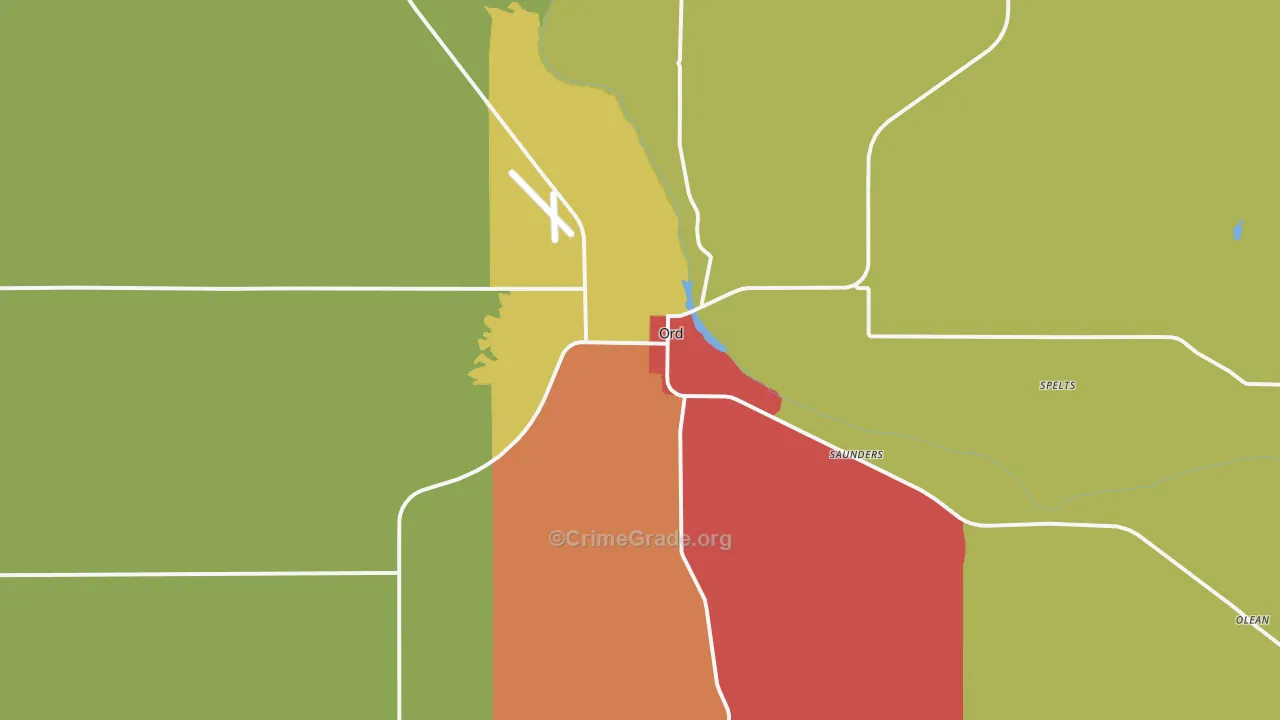 Ord, NE Map of Theft Rates