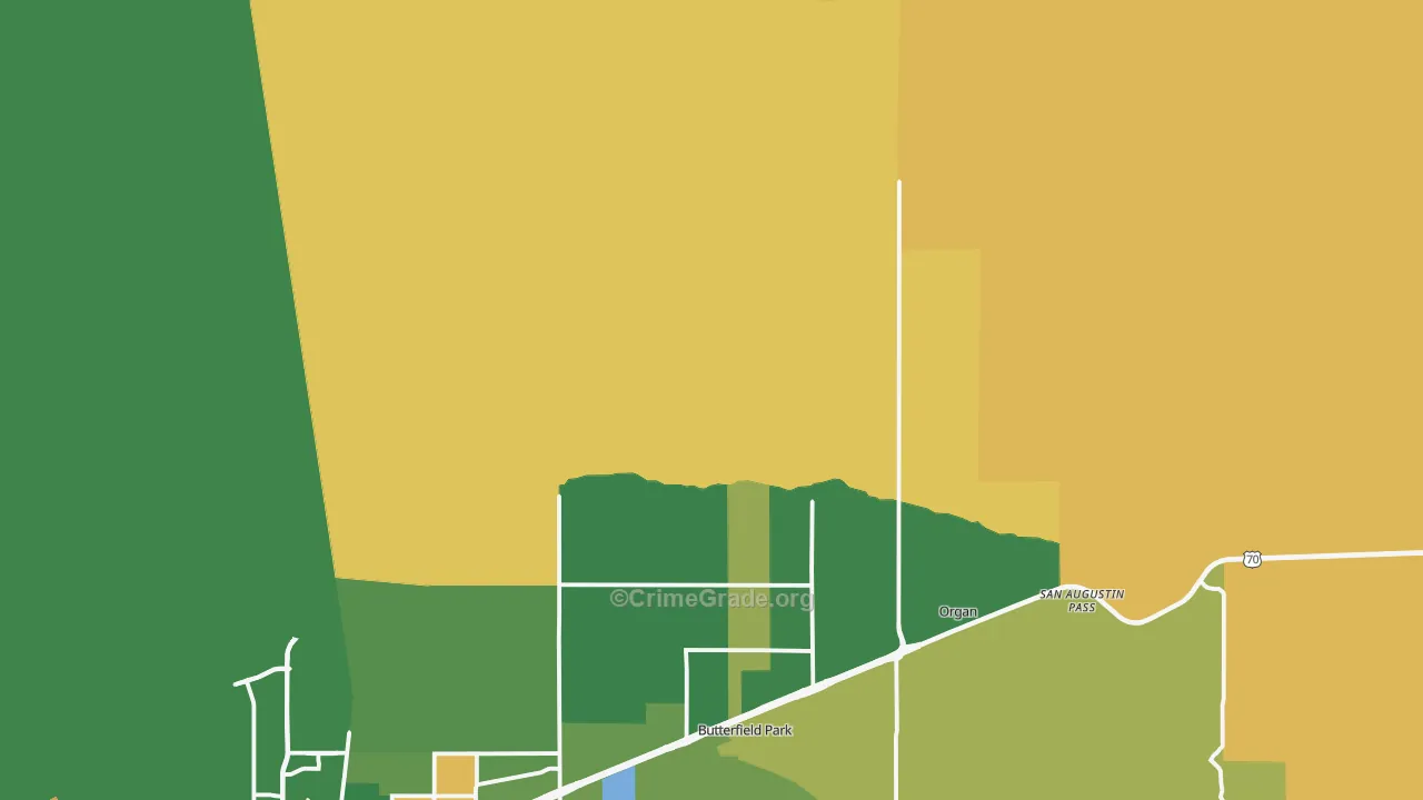 Organ, NM Map of Theft Rates