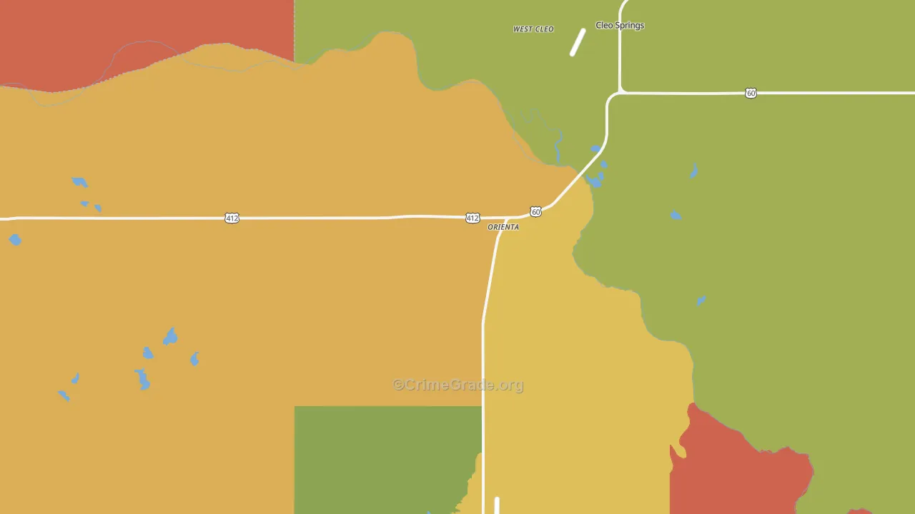 Orienta, OK Map of Theft Rates