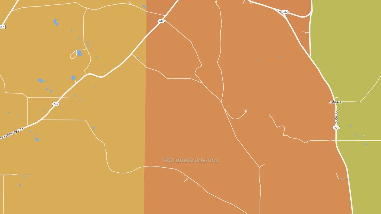 Orlando, NY Map of Theft Rates