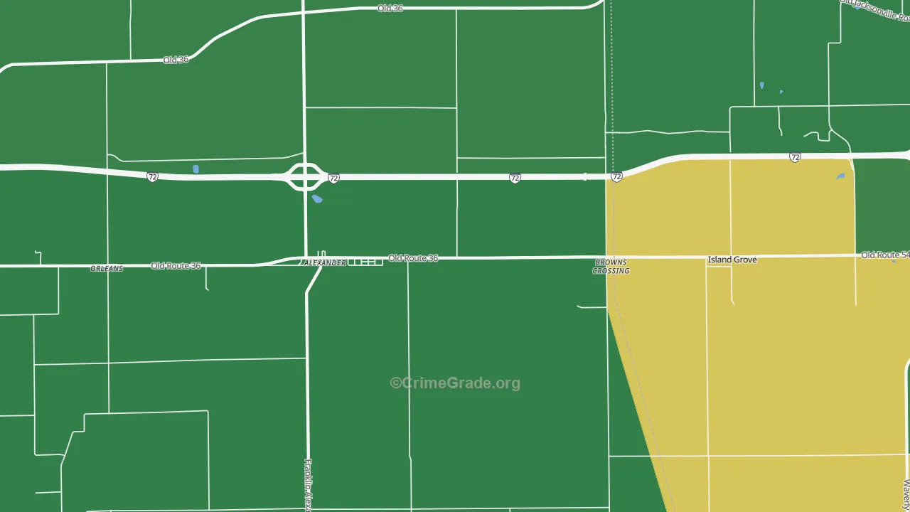 Orleans, IL Map of Theft Rates