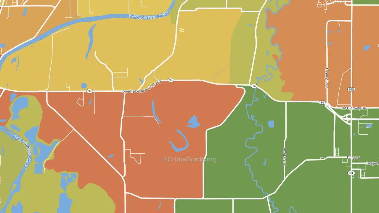 Orleans, OR Map of Theft Rates
