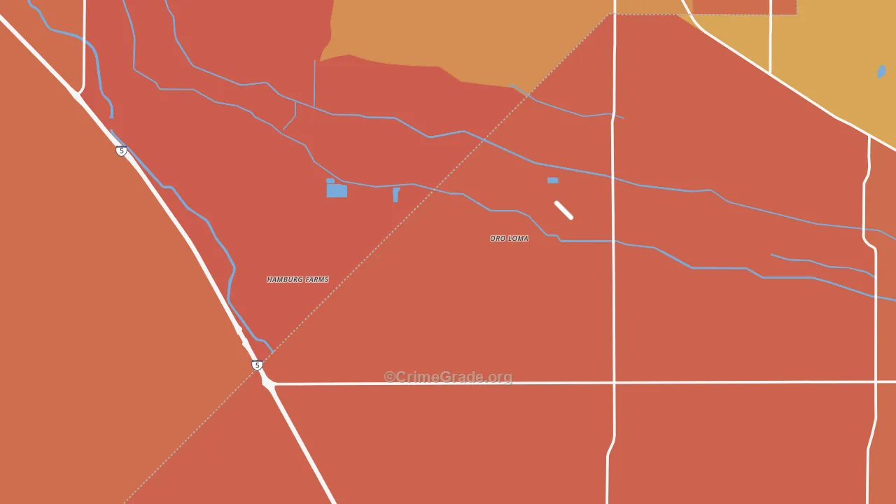 Oro Loma, CA Map of Theft Rates