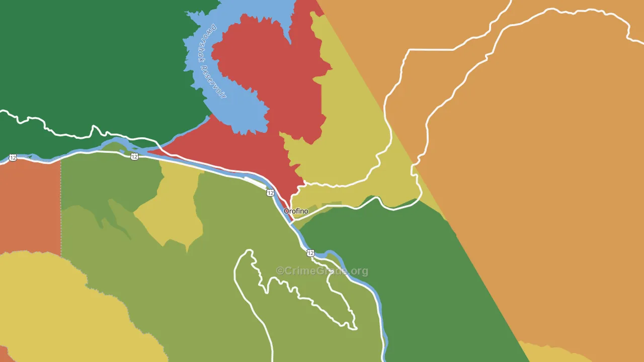 Orofino, ID Map of Theft Rates