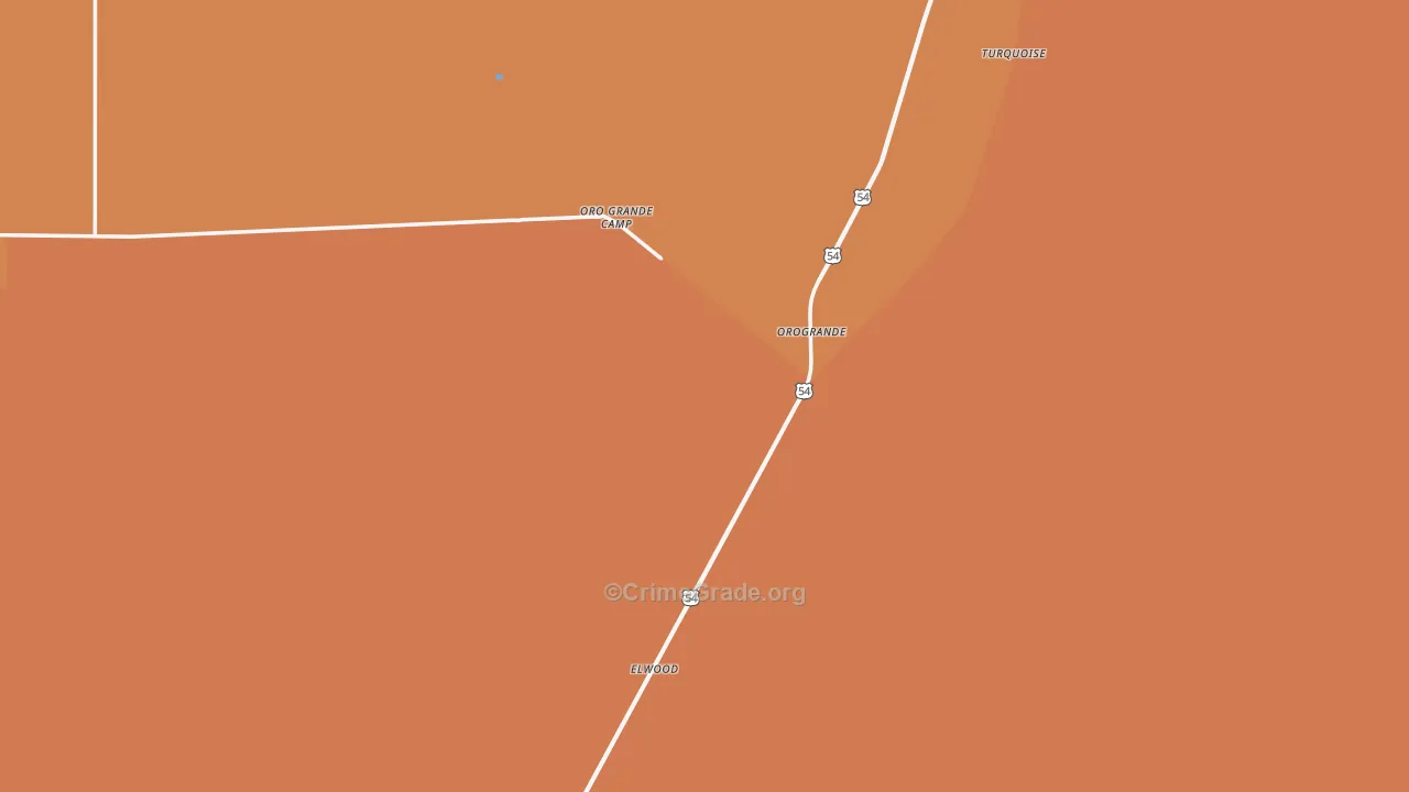 Orogrande, NM Map of Theft Rates