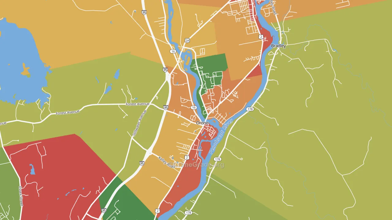 Orono, ME Map of Theft Rates