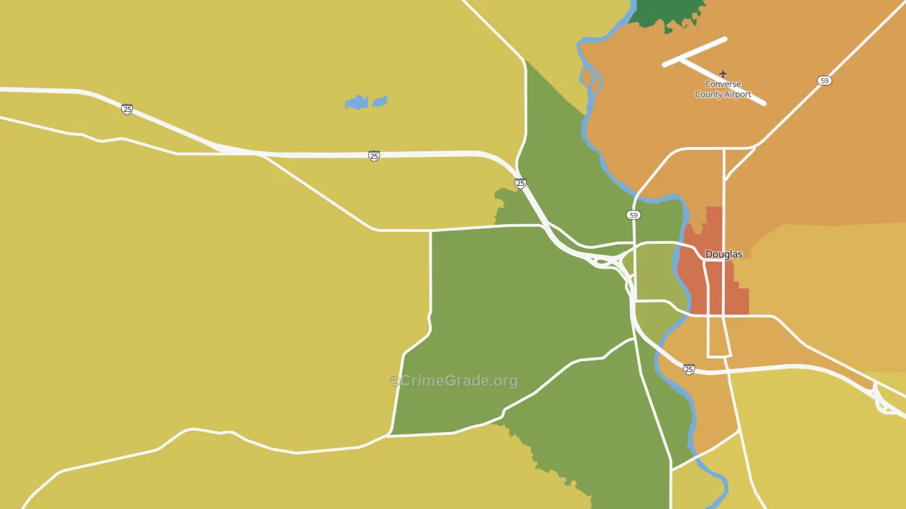 Orpha, WY Map of Theft Rates