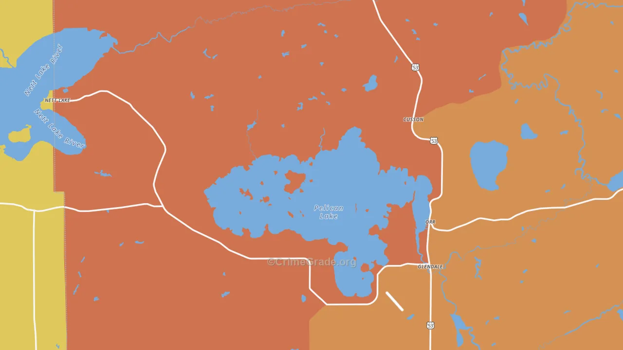 Orr, MN Map of Theft Rates