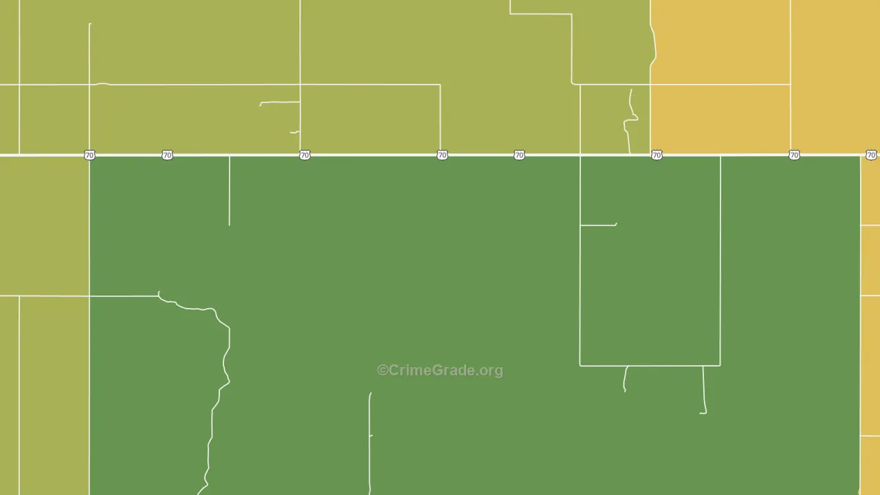 Oscar, OK Map of Theft Rates
