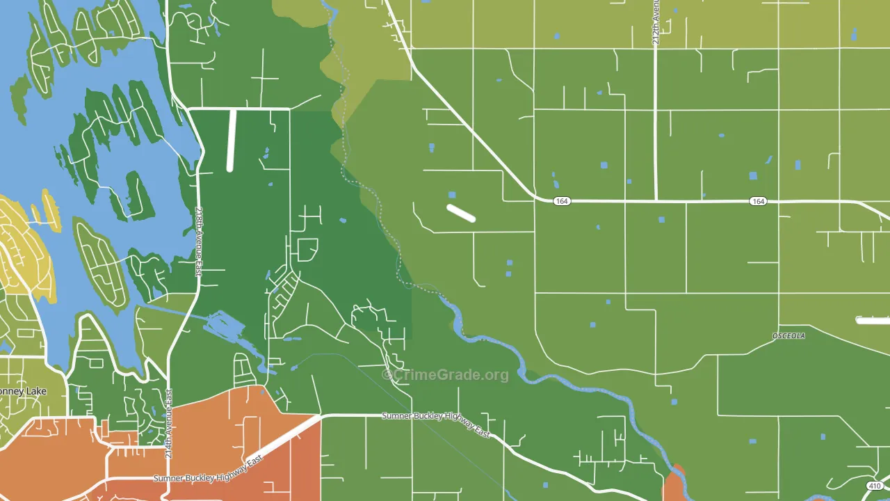 Osceola, WA Map of Theft Rates