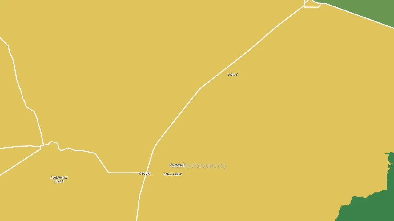 Oscura, NM Map of Theft Rates