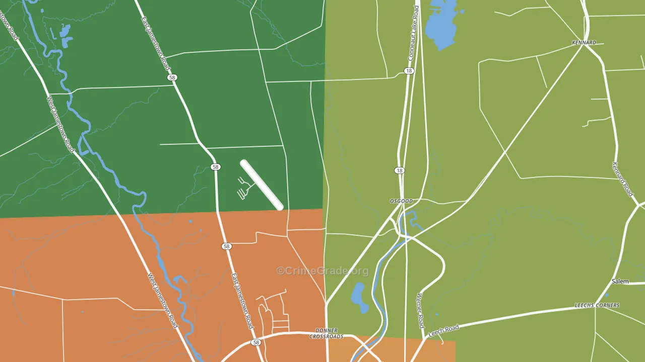 Osgood, PA Map of Theft Rates