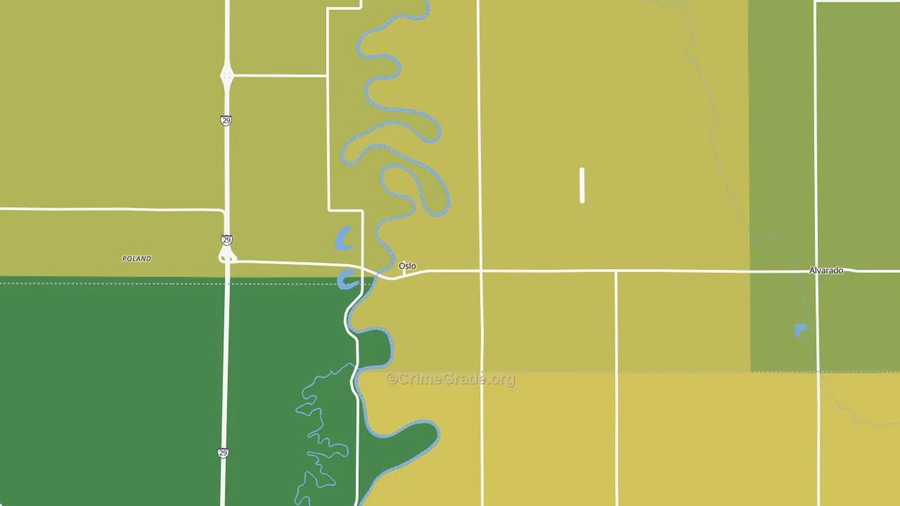 Oslo, MN Map of Theft Rates