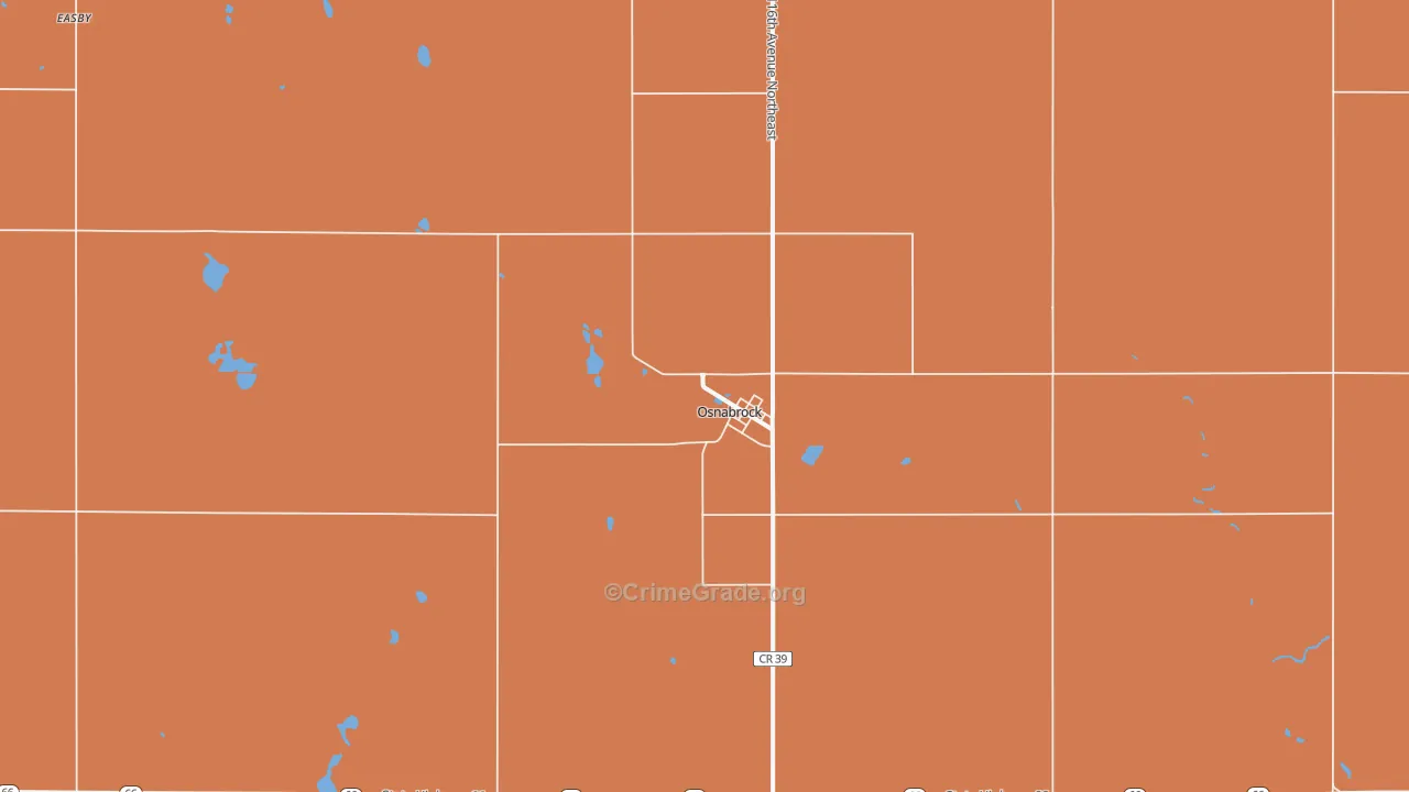 Osnabrock, ND Map of Theft Rates
