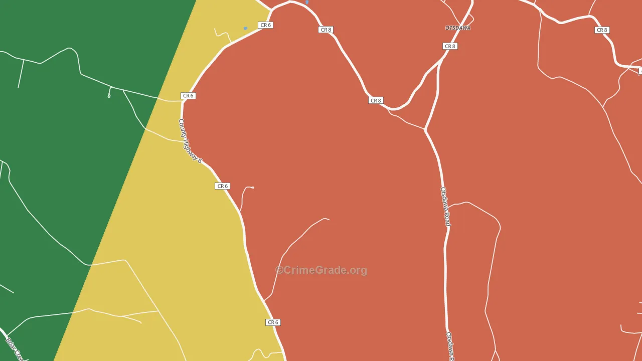 Otsdawa, NY Map of Theft Rates