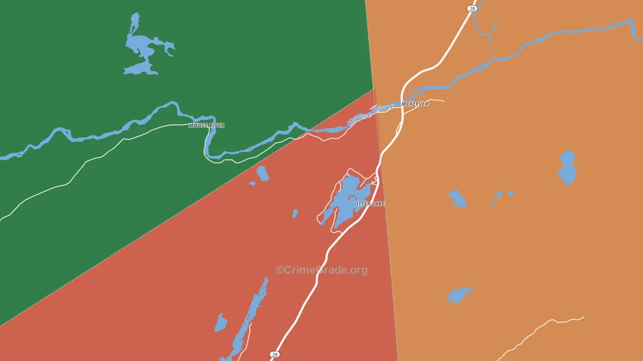 Otter Lake, NY Map of Theft Rates