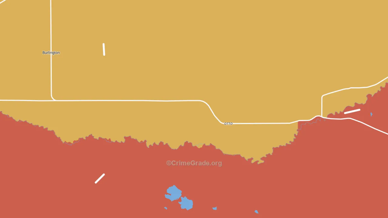 Otto, WY Map of Theft Rates