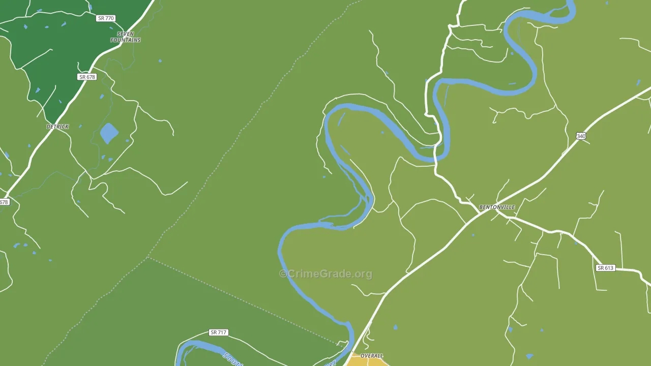 Overall, VA Map of Theft Rates