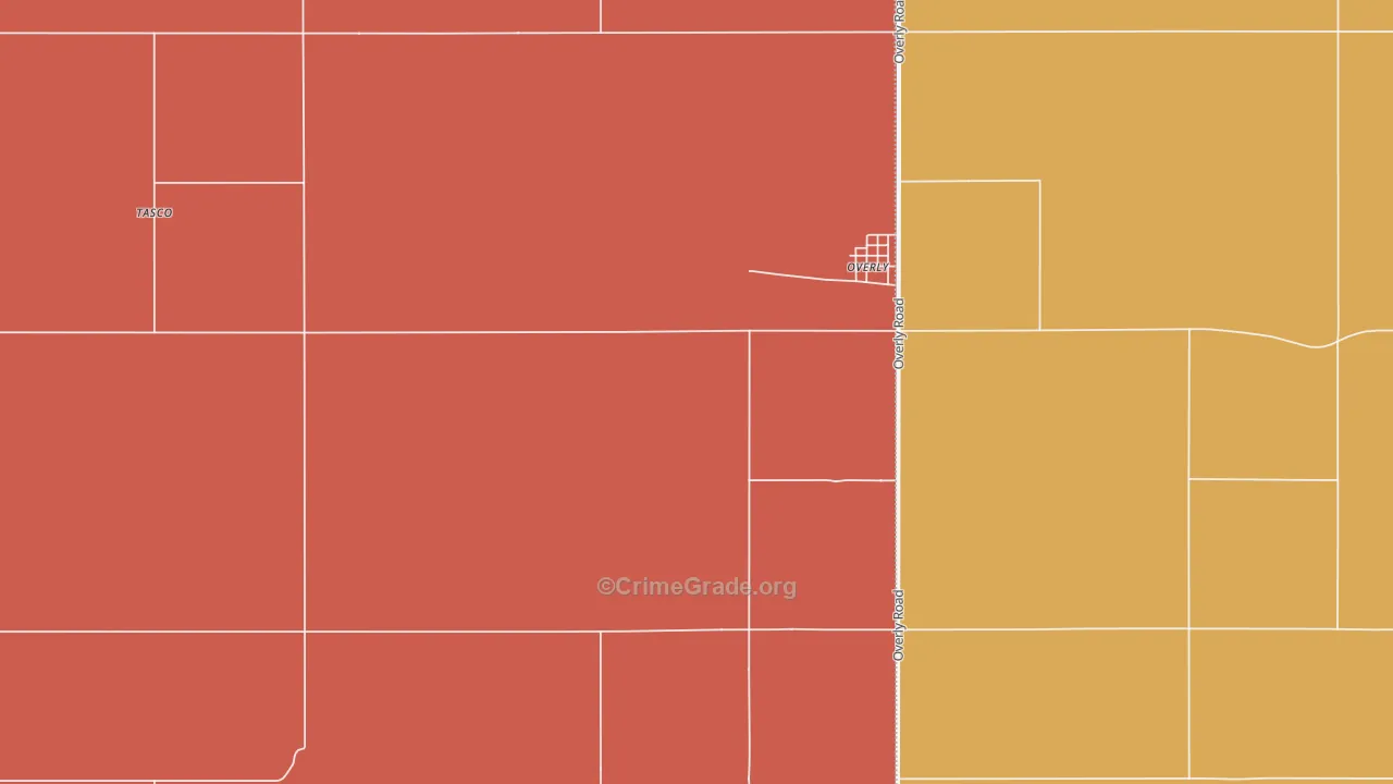 Overly, ND Map of Theft Rates