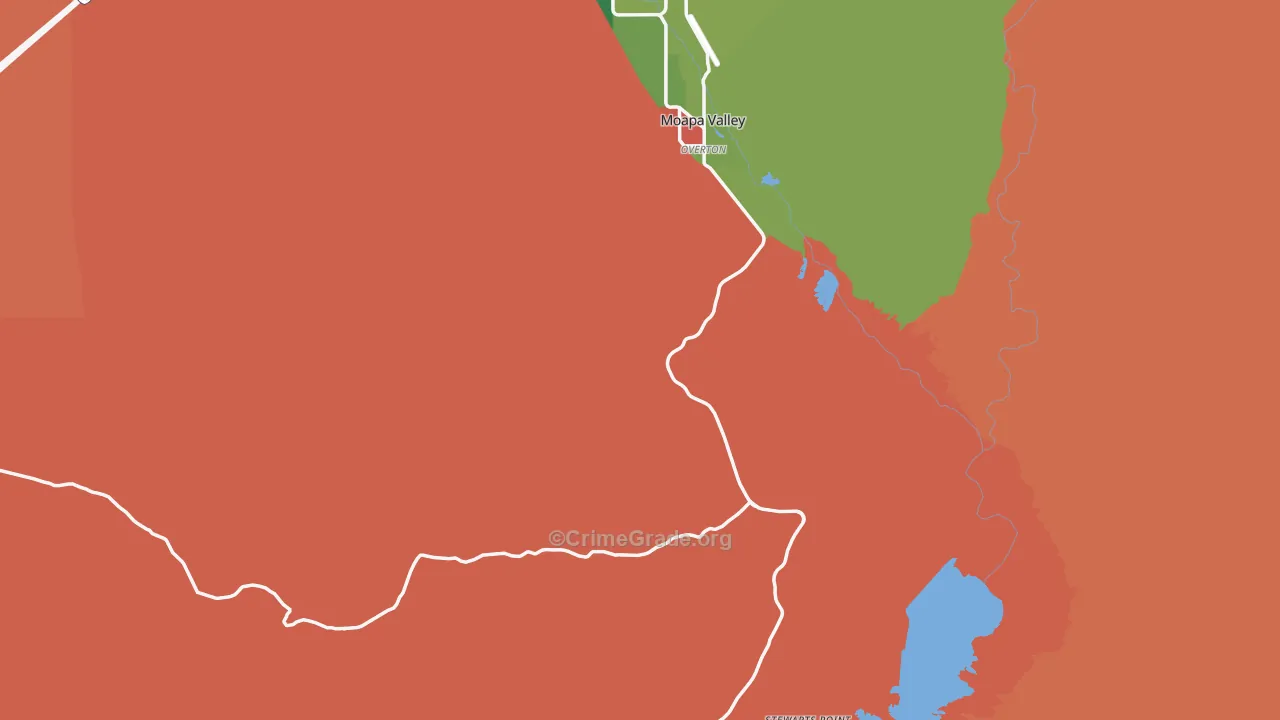 Overton, NV Map of Theft Rates