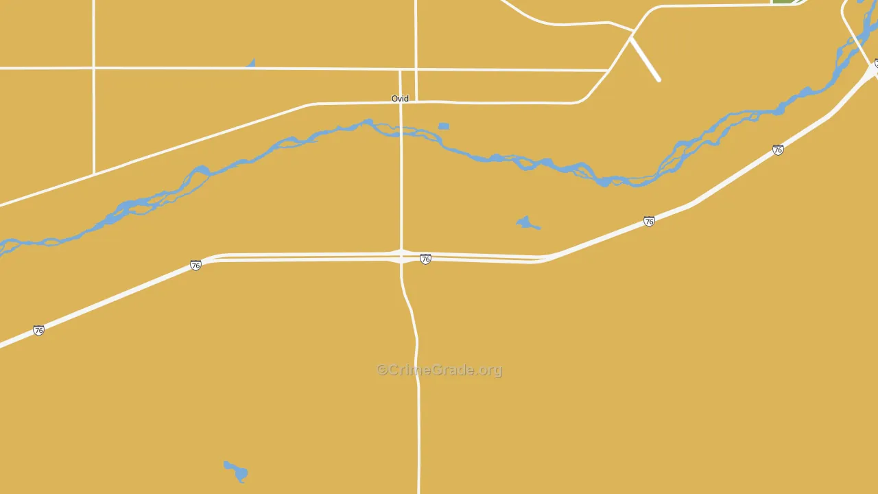 Ovid, CO Map of Theft Rates