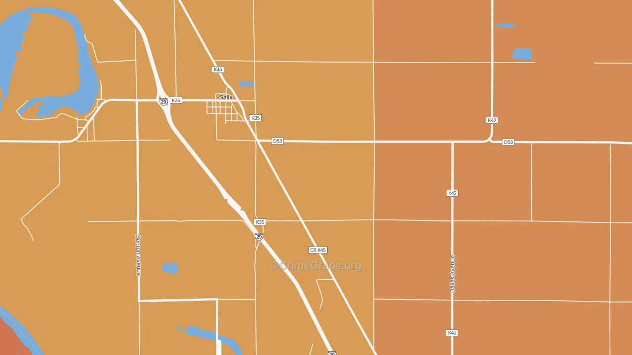 Owego, IA Map of Theft Rates