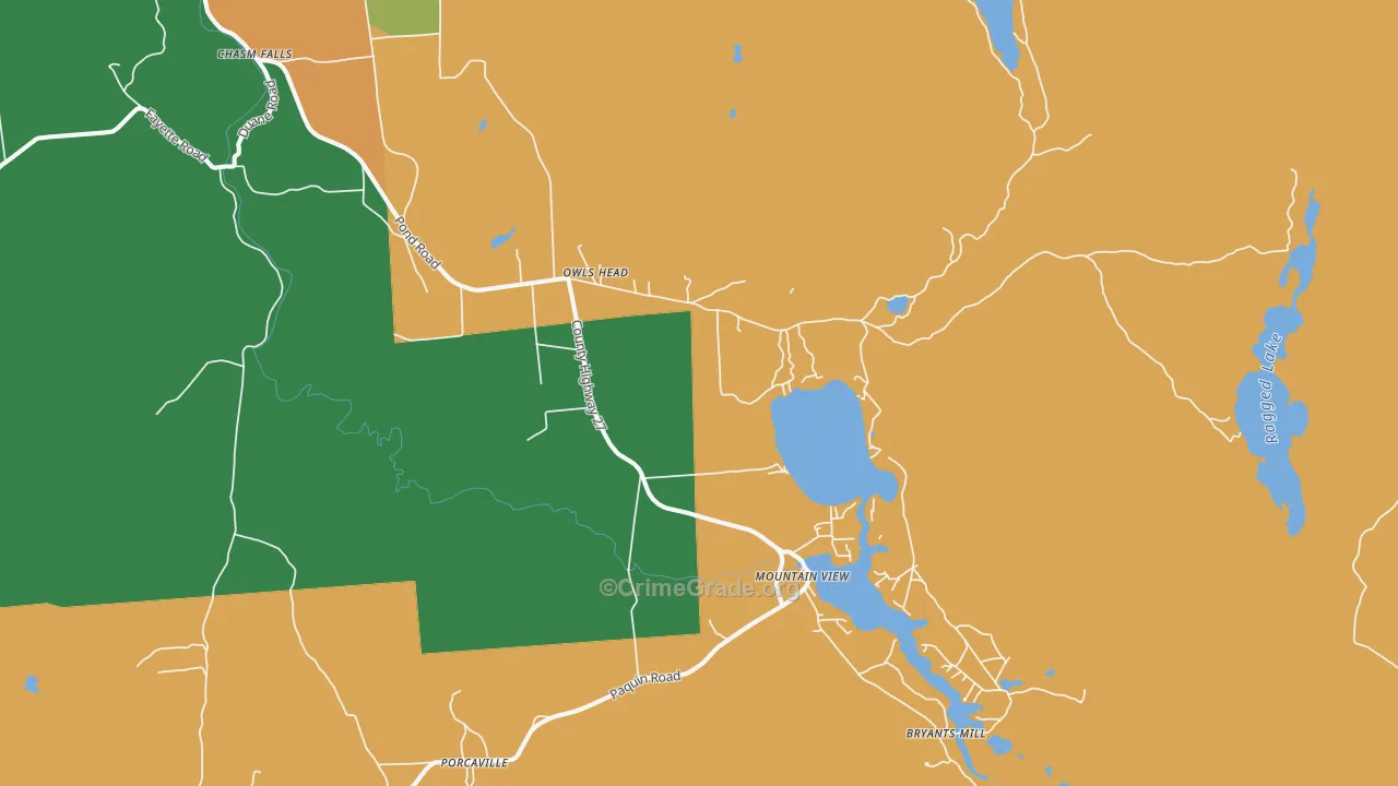 Owls Head, NY Map of Theft Rates