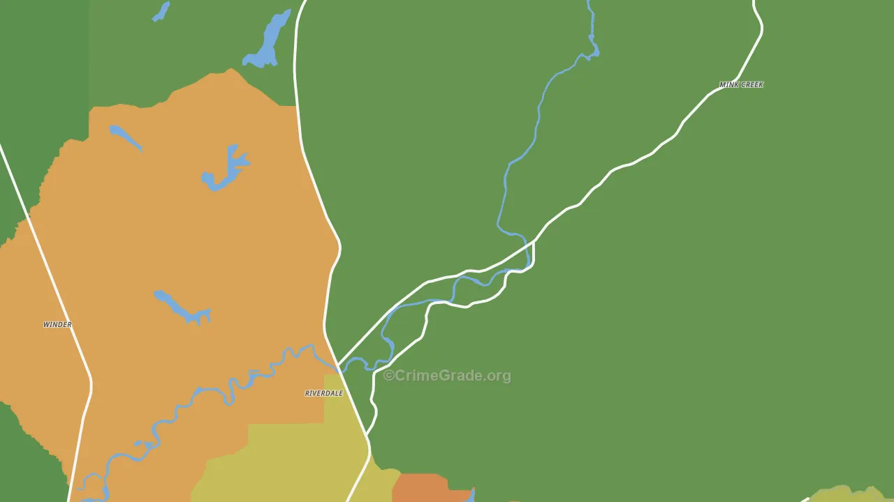 Oxford, ID Map of Theft Rates