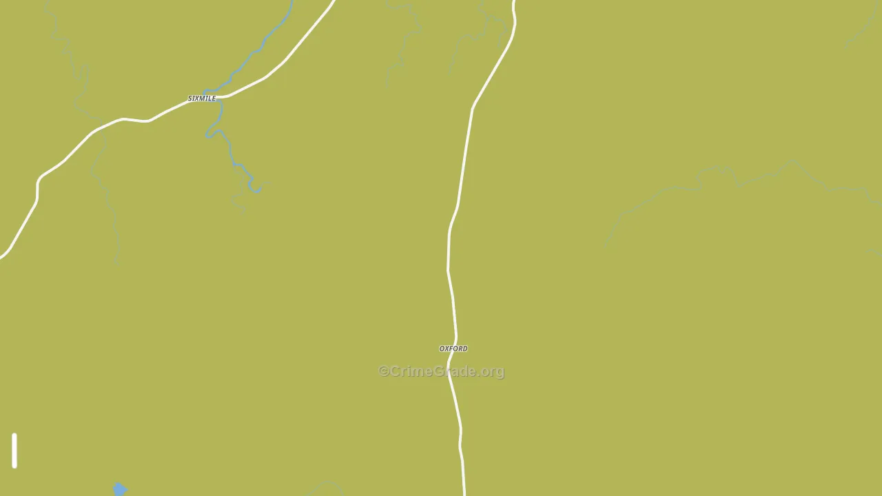 Oxford, TX Map of Theft Rates