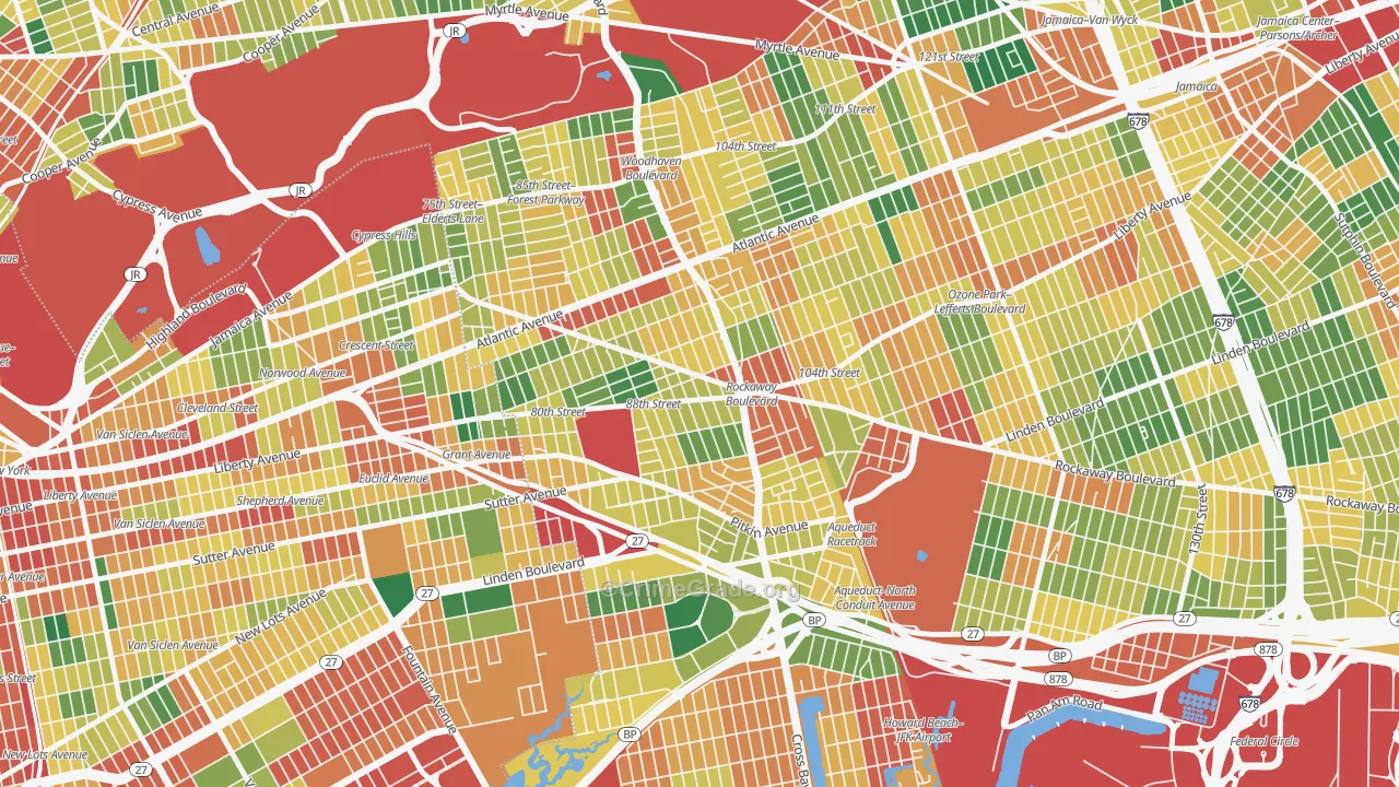 Ozone Park, Queens, NY Map of Theft Rates