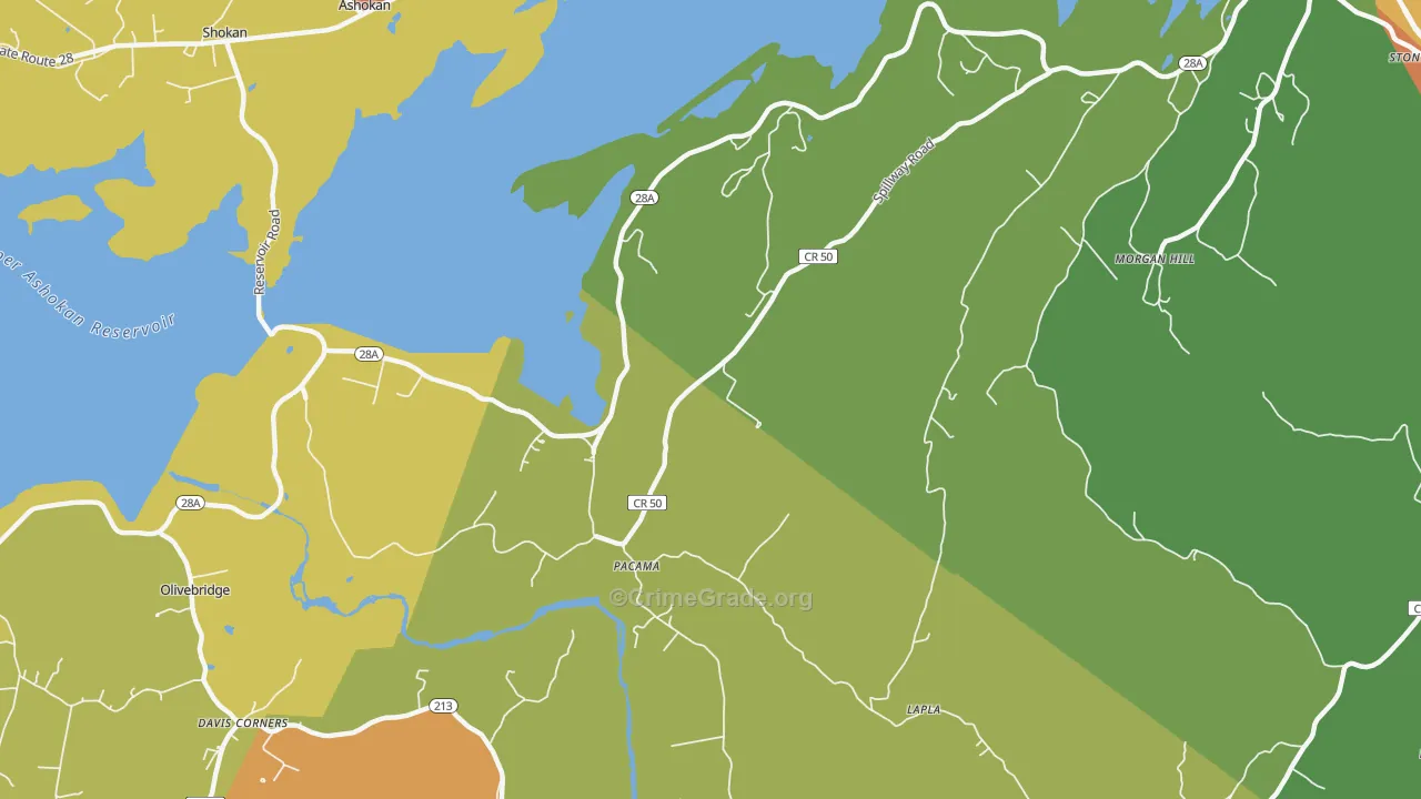 Pacama, NY Map of Theft Rates