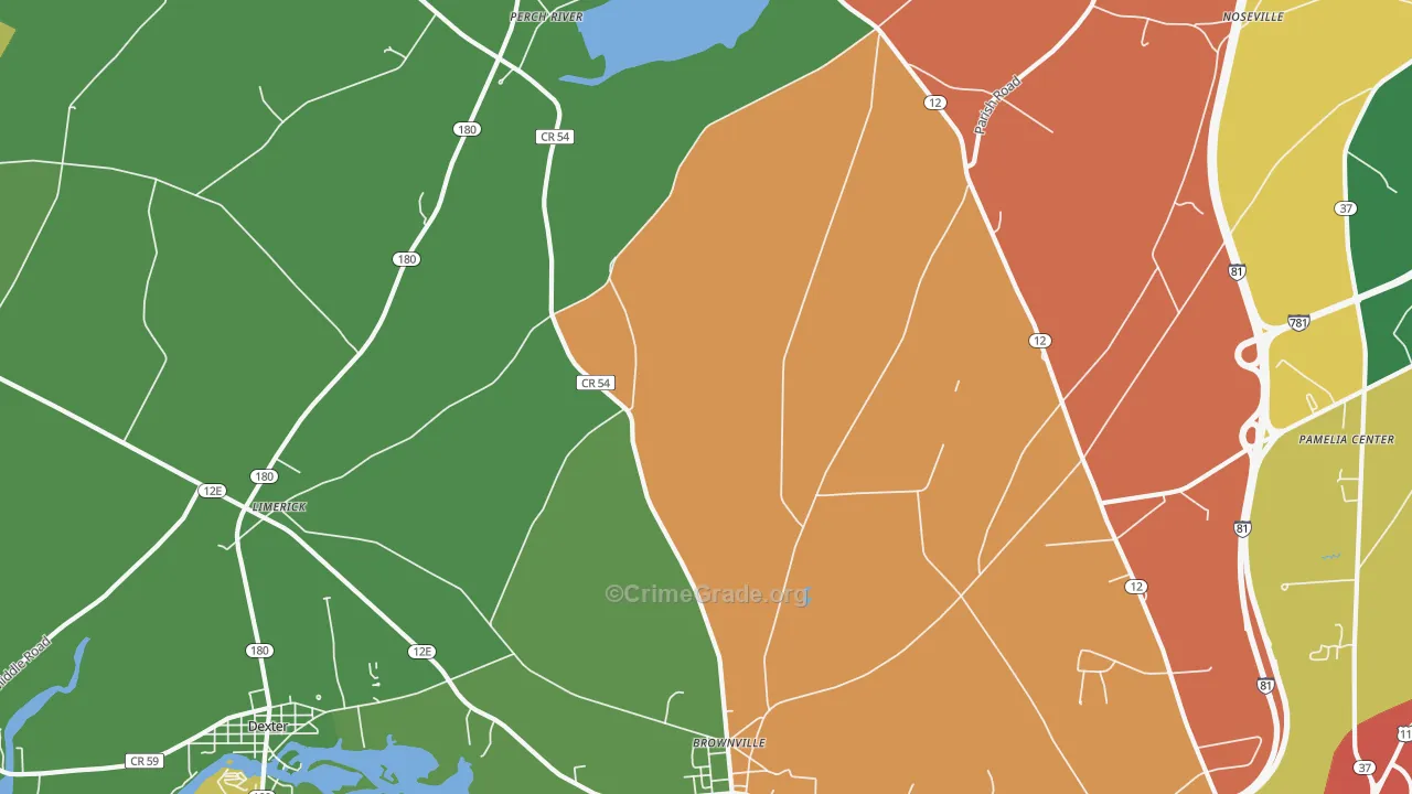 Paddy Hill, NY Map of Theft Rates