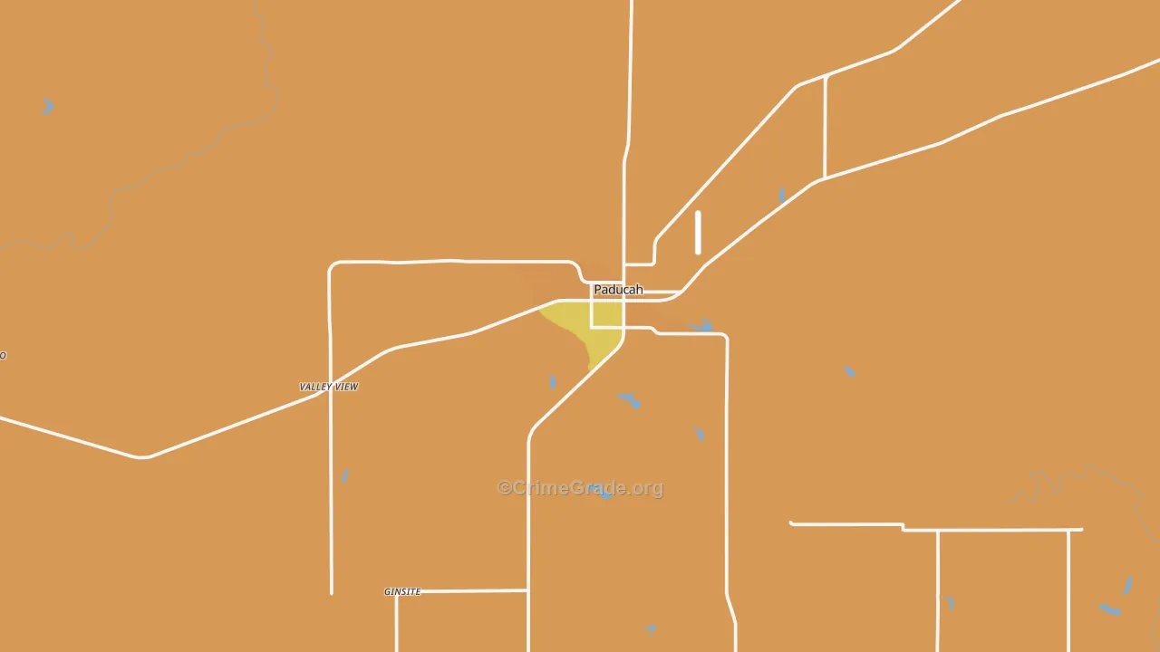 Paducah, TX Map of Theft Rates