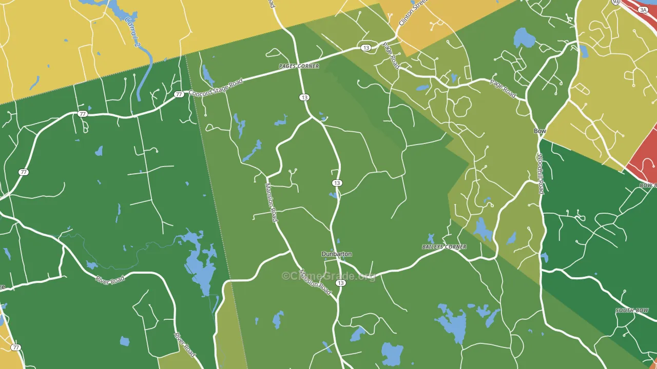 Pages Corner, NH Map of Theft Rates