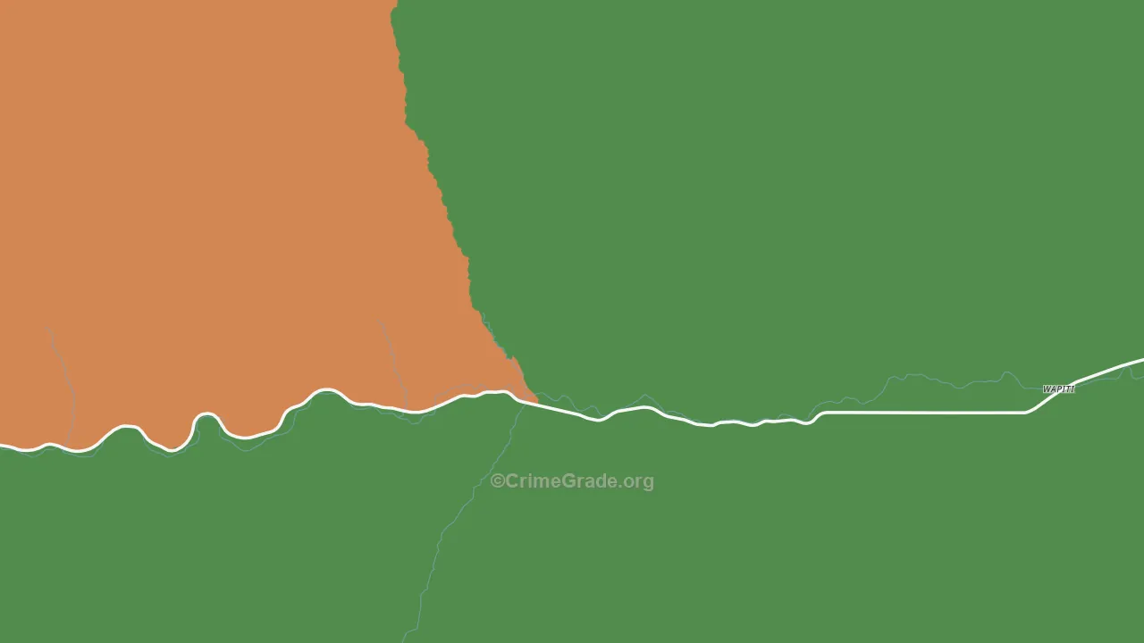 Pahaska Tepee, WY Map of Theft Rates