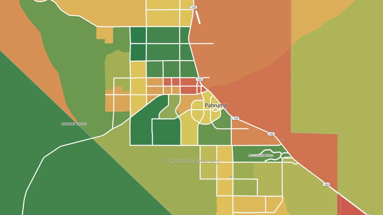 Pahrump, NV Map of Theft Rates