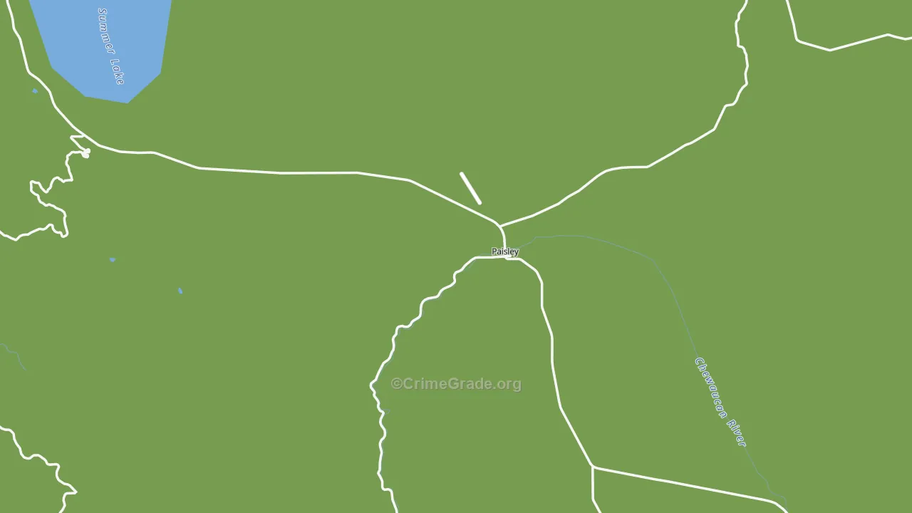 Paisley, OR Map of Theft Rates