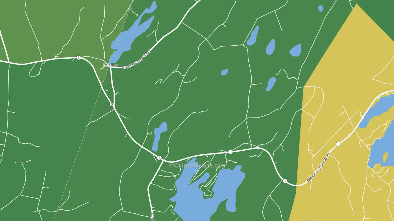 Palermo, ME Map of Theft Rates