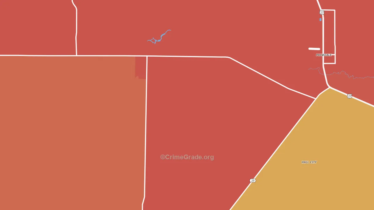 Palmdale, FL Map of Theft Rates