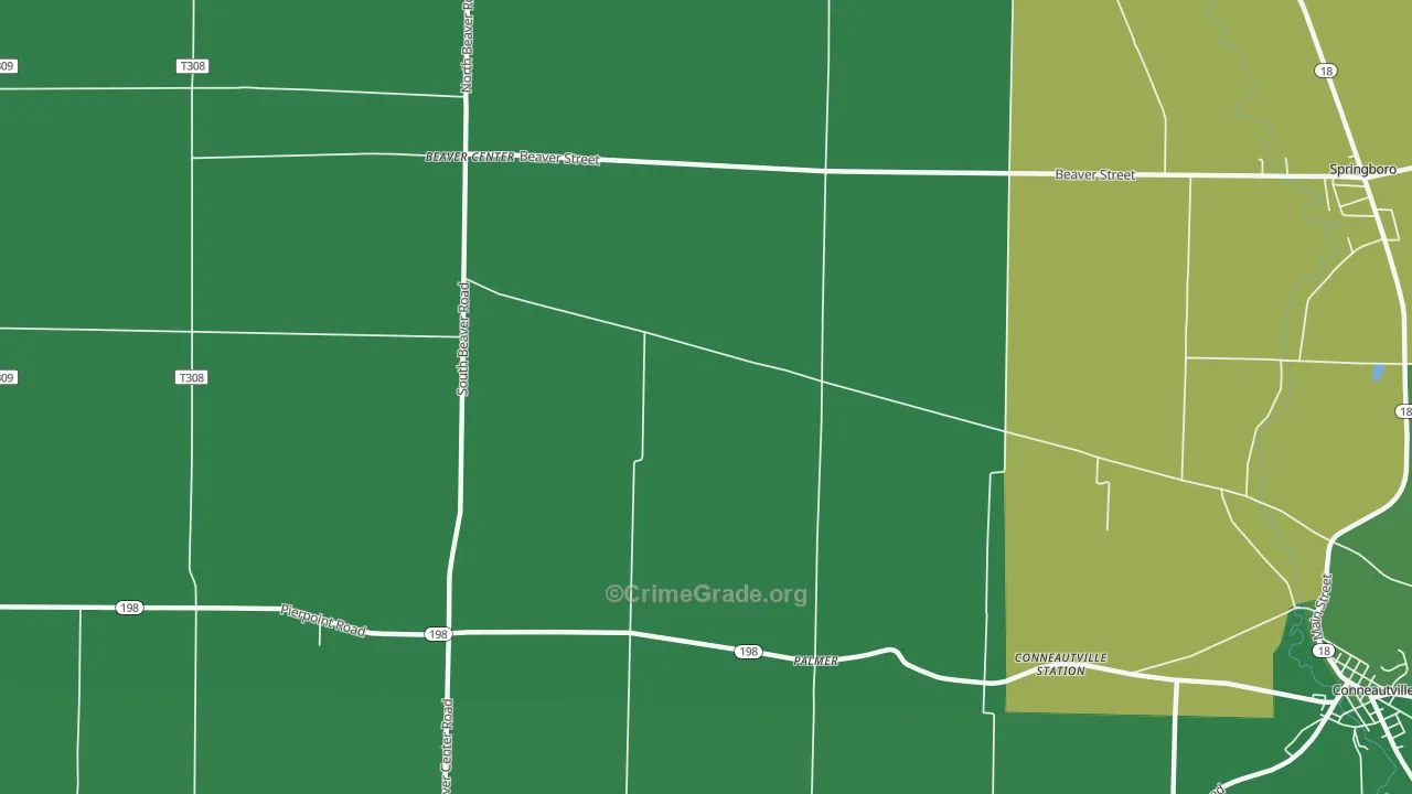 Palmer, PA Map of Theft Rates