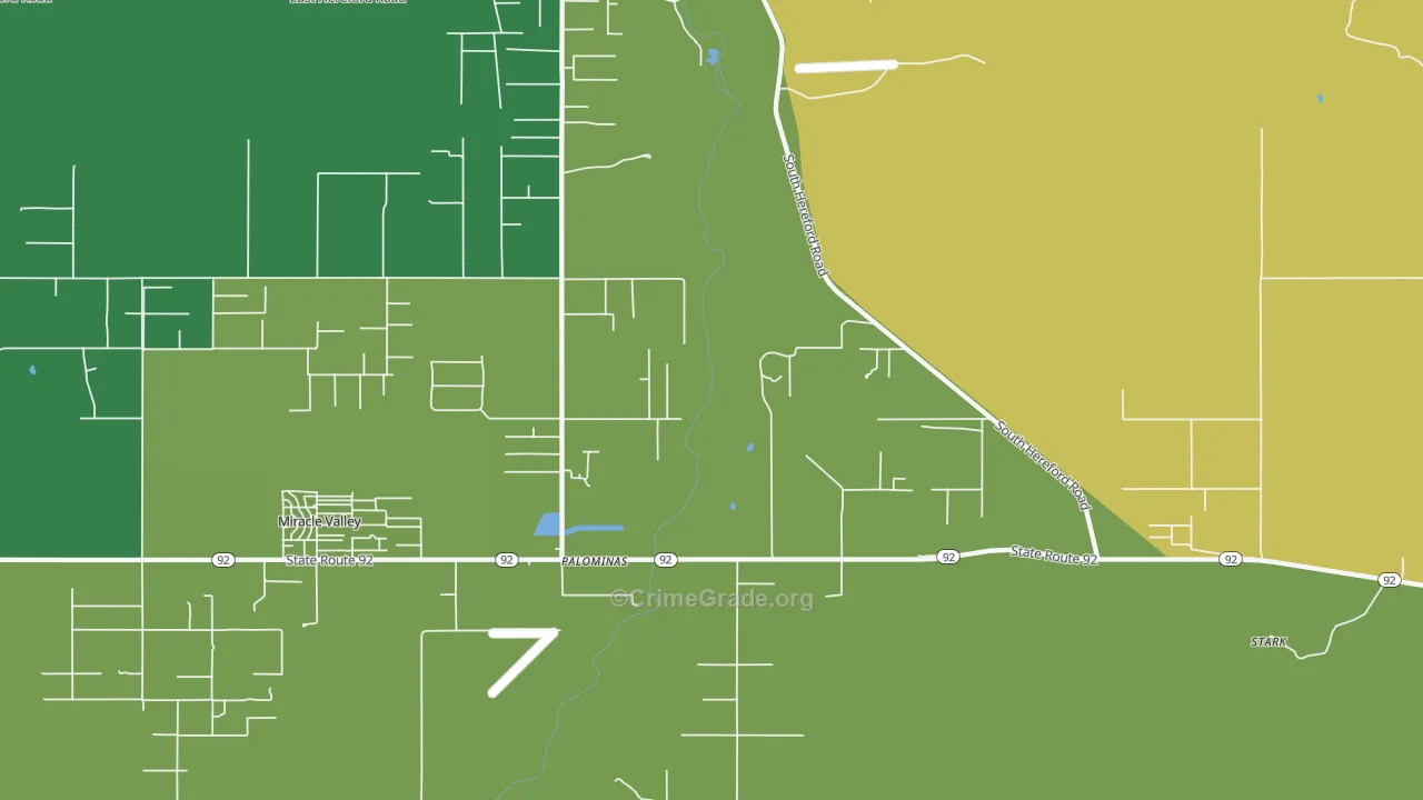 Palominas, AZ Map of Theft Rates