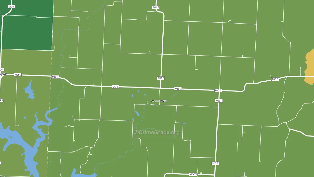 Palopinto, MO Map of Theft Rates