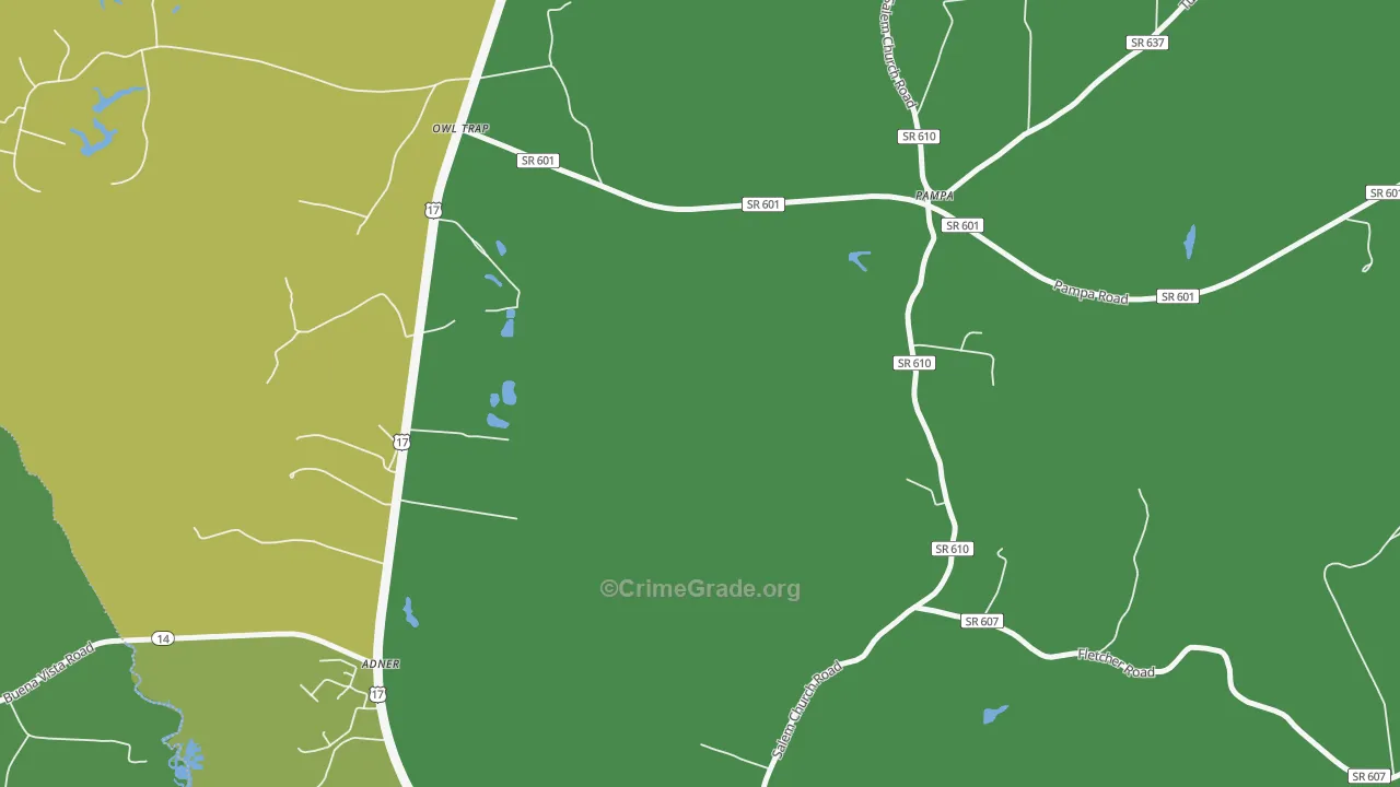Pampa, VA Map of Theft Rates