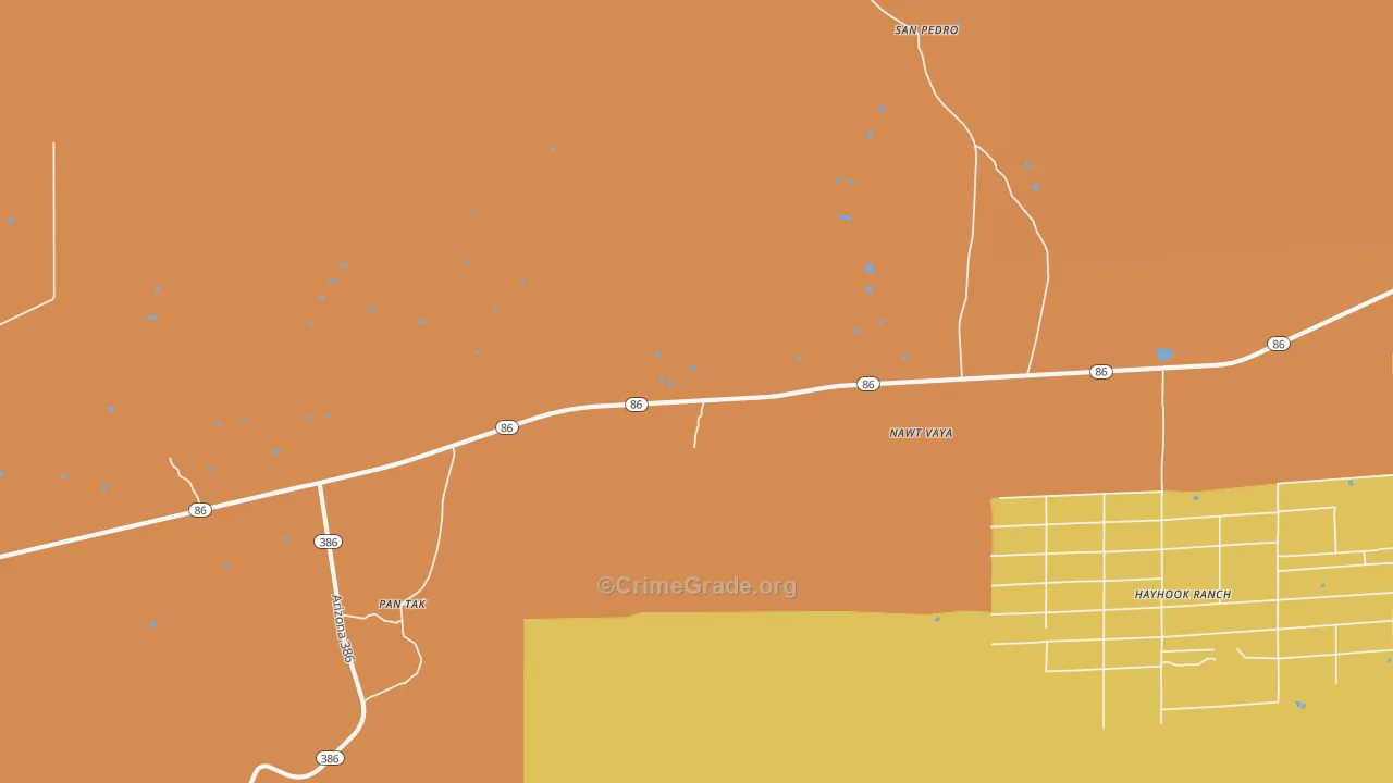 Pan Tak, AZ Map of Theft Rates