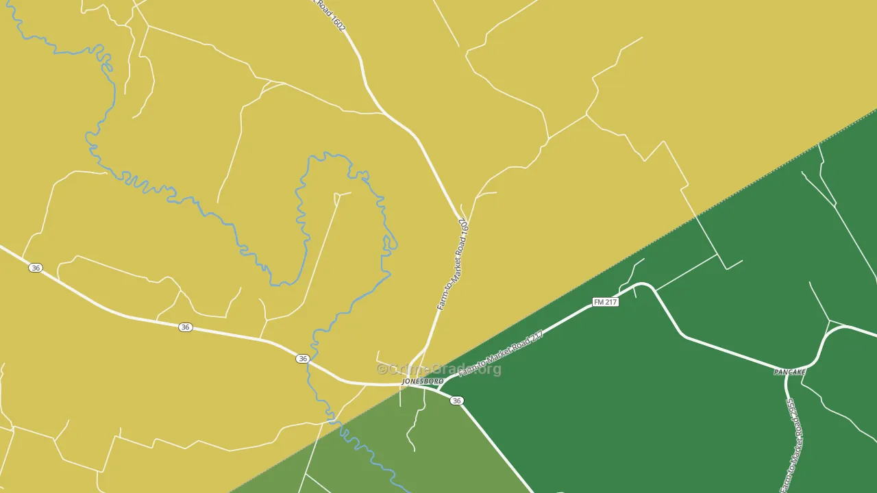 Pancake, TX Map of Theft Rates