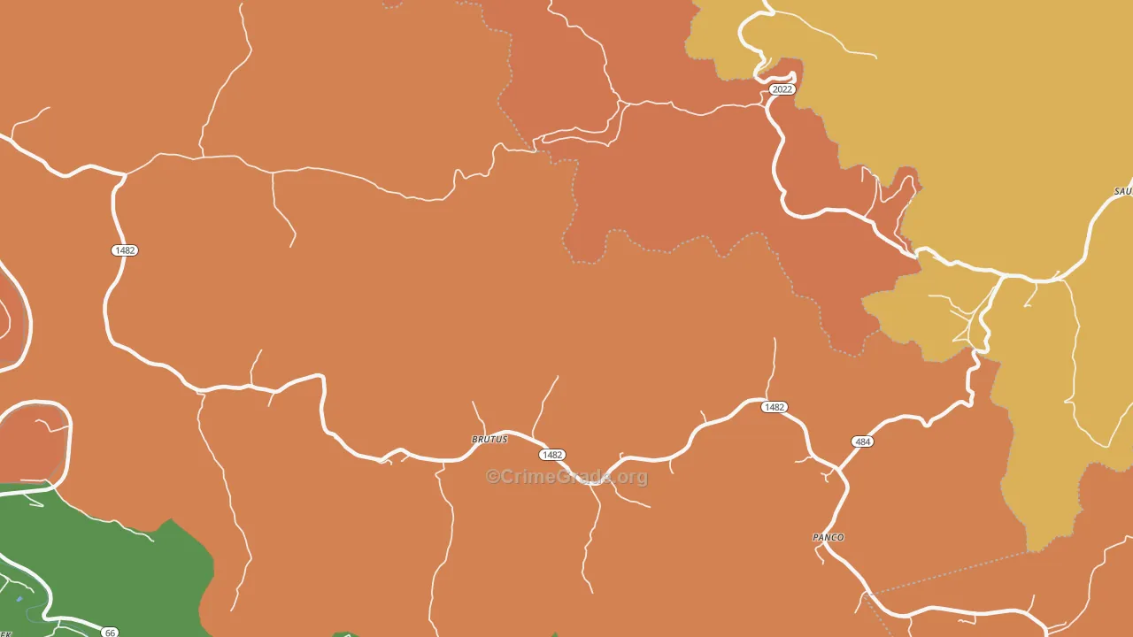 Panco, KY Map of Theft Rates