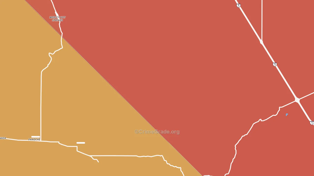 Panoche, CA Map of Theft Rates