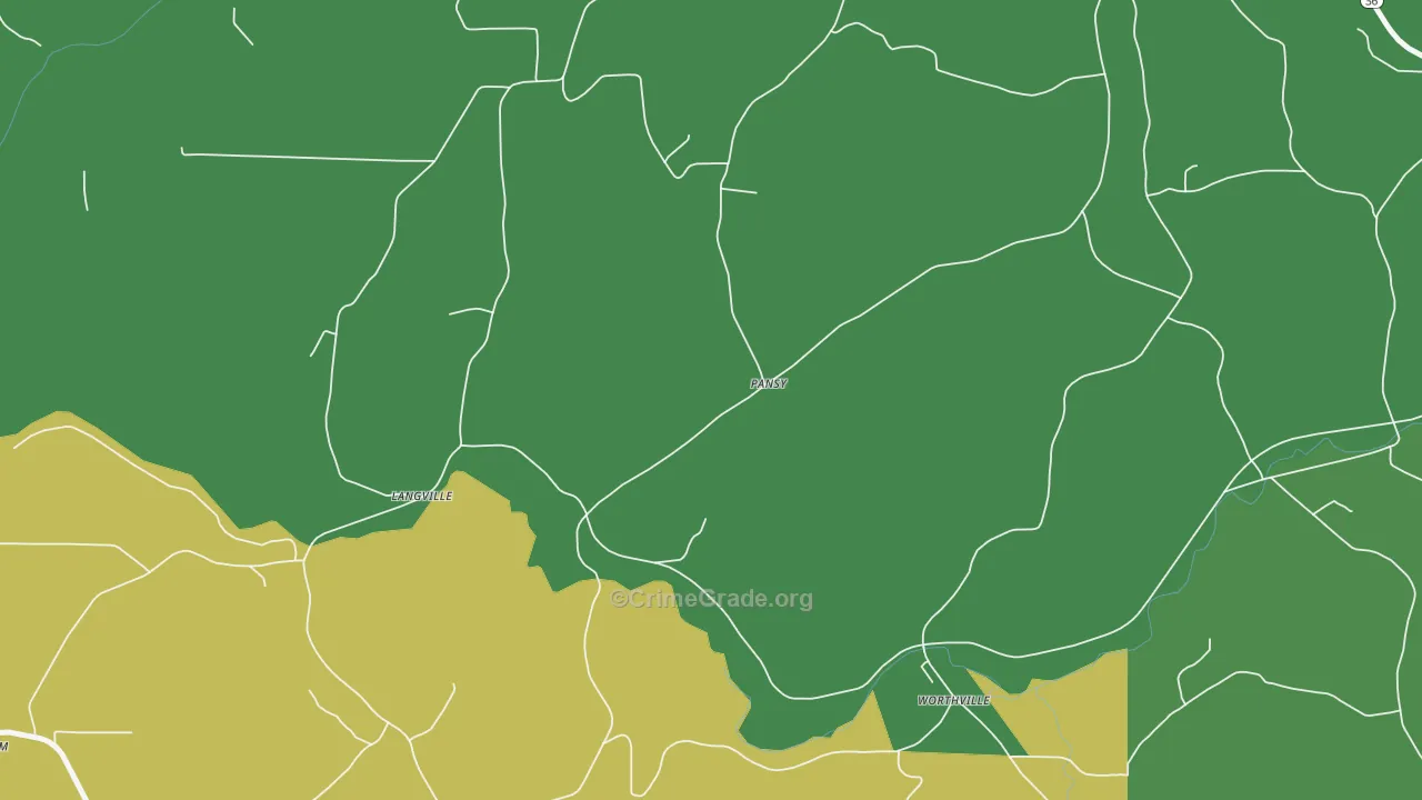 Pansy, PA Map of Theft Rates