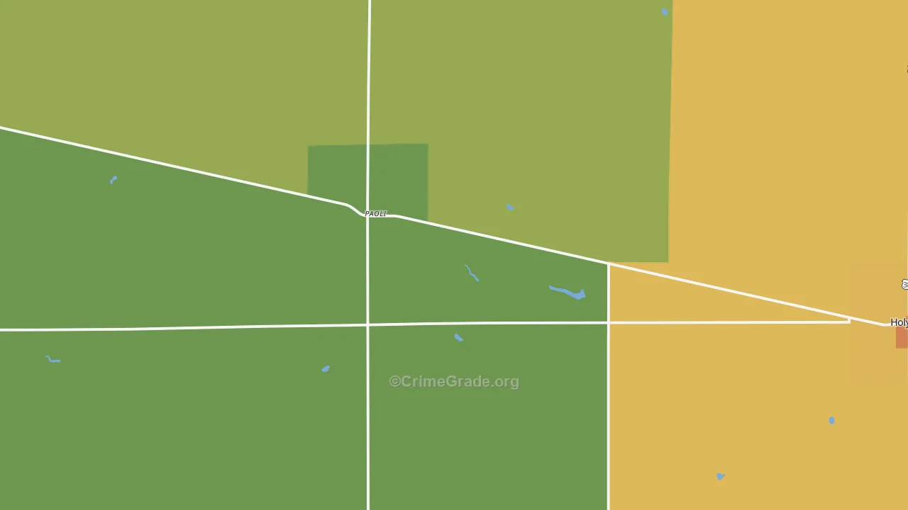 Paoli, CO Map of Theft Rates